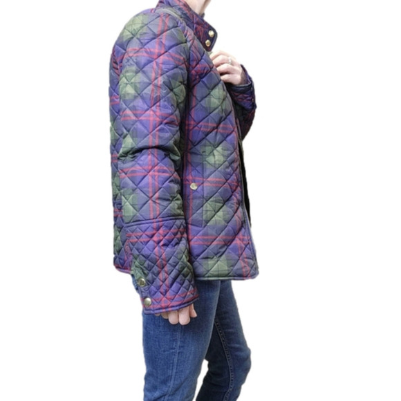 Jacket Plaid Green Navy red  cokors zipper FADED GLORY NWOT - Picture 4 of 12